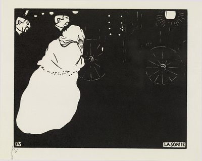 La Sortie, 1895 door Felix Edouard Vallotton