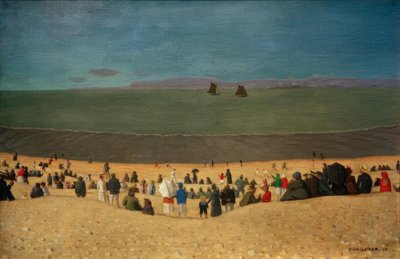 Het strand bij Honfleur door Felix Edouard Vallotton