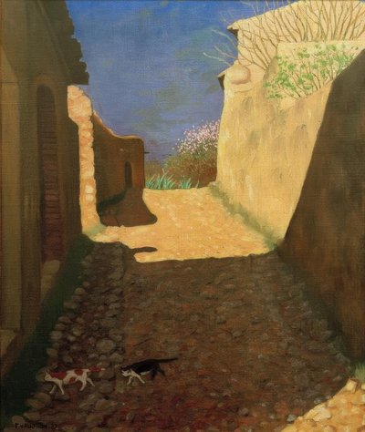 De zonnige straat door Felix Edouard Vallotton
