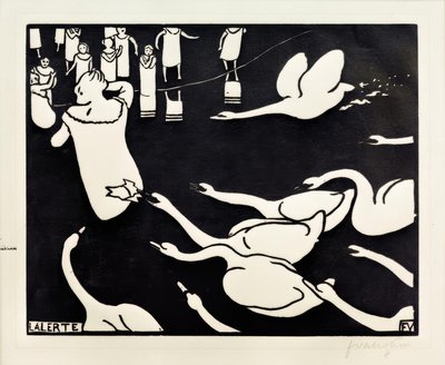 Het alarm door Felix Edouard Vallotton