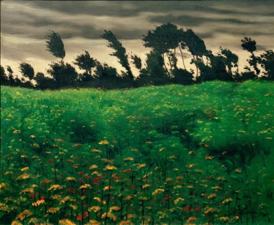 Het bloeiende veld door Felix Edouard Vallotton