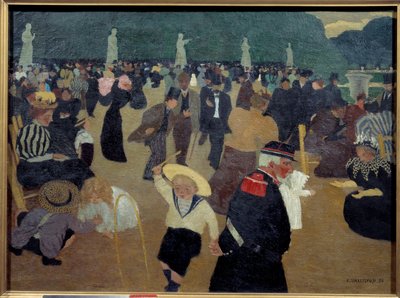 De tuin van Luxemburg door Felix Edouard Vallotton