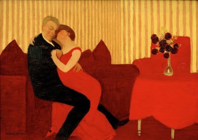 De leugen door Felix Edouard Vallotton