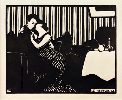 De leugen door Felix Edouard Vallotton