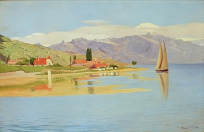De haven van Pully door Felix Edouard Vallotton
