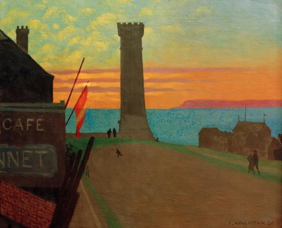 De oude vuurtoren in Honfleur door Felix Edouard Vallotton