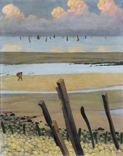 Laag tij bij Villerville, 1922 door Felix Edouard Vallotton