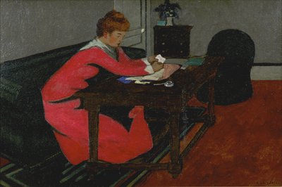 Misia aan haar bureau, 1897 door Felix Edouard Vallotton