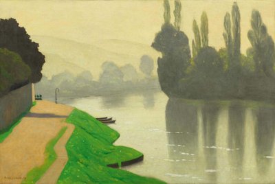 Ochtendmist bij Andelys, 1917 door Felix Edouard Vallotton