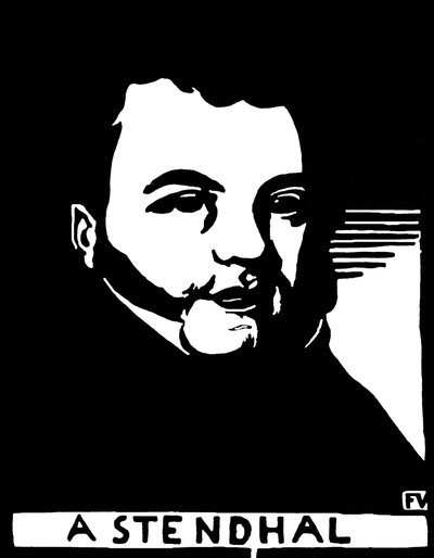 Portret van Henri Beyle Stendhal door Felix Edouard Vallotton