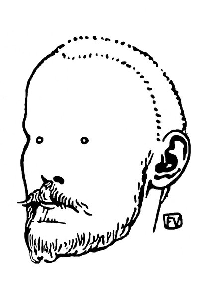 Portret van Jules Renard (1864-1910) door Felix Edouard Vallotton