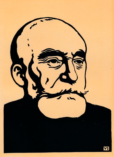 Portret van Puvis De Chavannes, ca. 1898 door Felix Edouard Vallotton