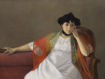 Portret van de vrouw van de kunstenaar, Gabrielle Vallotton, 1905 door Felix Edouard Vallotton