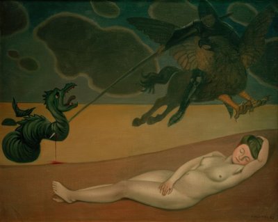 Roger bevrijdt Angelica door Felix Edouard Vallotton