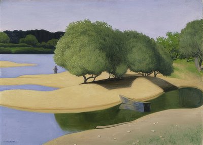 Zandbanken aan de Loire (Des Sables au bord de la Loire). 1923 door Felix Edouard Vallotton