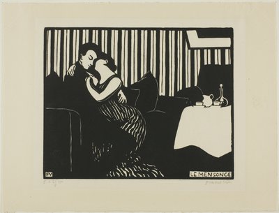 De Leugen, plaat één uit Intimacies door Felix Edouard Vallotton