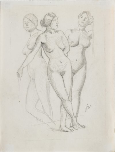 Drie Gratiën, studie door Felix Edouard Vallotton
