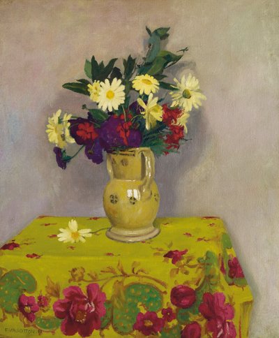 Gele madeliefjes en diverse bloemen, 1911 door Felix Edouard Vallotton