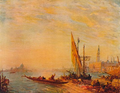 Ingang van het Grote Kanaal, Venetië, c1875 door Félix Ziem