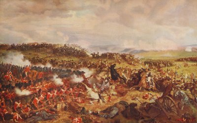 Aanval van de Franse Cuirassiers bij Waterloo, 1874, ca. 1915 door Felix Henri Emmanuel Philippoteaux