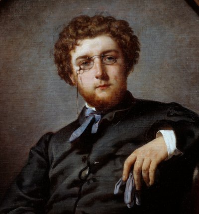 Portret van George Bizet, Franse componist (detail) door Felix Henri Giacomotti