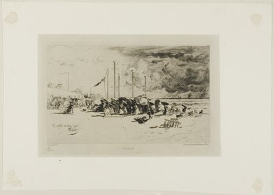 Een Storm in Trouville door Felix Hilaire Buhot