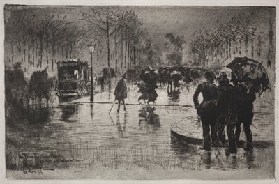 Kunstenaars Terugkerend van de Salon door Felix Hilaire Buhot