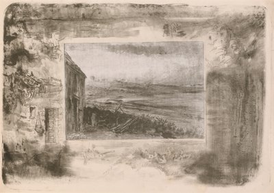Vissershuisje door Felix Hilaire Buhot
