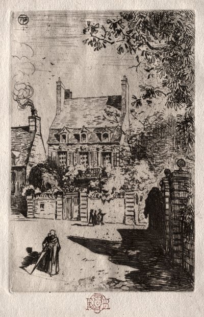 In Provincie: Het Huis in Orléans, c. 1875 door Felix Hilaire Buhot