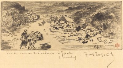 De ingang van Landemer Hague door Felix Hilaire Buhot