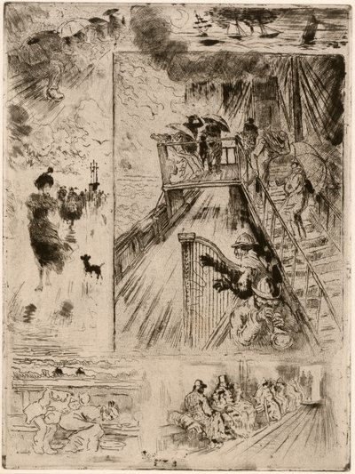 La Traversée door Felix Hilaire Buhot