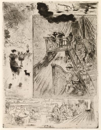 La Traversee door Felix Hilaire Buhot