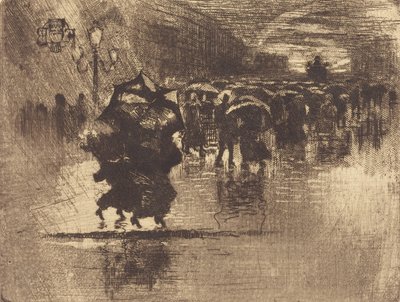 Le Petit Enterrement De Begrafenis - Kleine Plaat, 1878 door Felix Hilaire Buhot