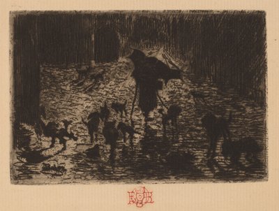De Nachtbrakers, 1876-1877 door Felix Hilaire Buhot
