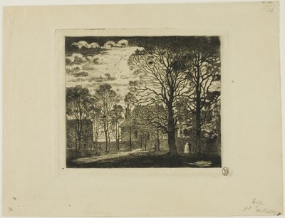 Het klooster, laan van het observatorium door Felix Hilaire Buhot