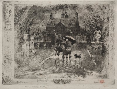 De dorpsburen, 1879-1880 door Felix Hilaire Buhot