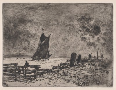 De kleine marinier - Souvenir van Medway, 1879 door Felix Hilaire Buhot