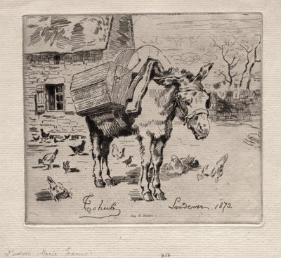 De muilezel, Marie-Jeanne door Felix Hilaire Buhot