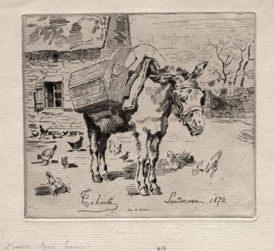 De Muilezel, Marie-Jeanne, 1872 door Felix Hilaire Buhot
