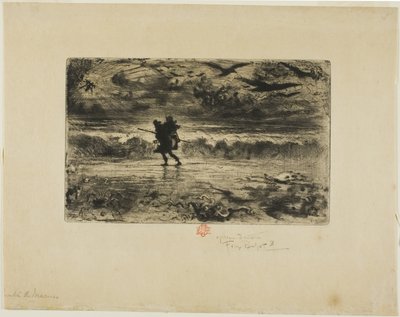 De schilder van zeegezichten door Felix Hilaire Buhot