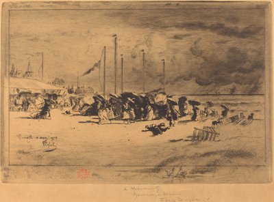 Een Graan in Trouville door Felix Hilaire Buhot