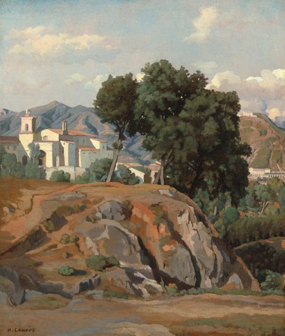 Uitzicht op La Cava, c.1840 door Felix Hippolyte Lanoue