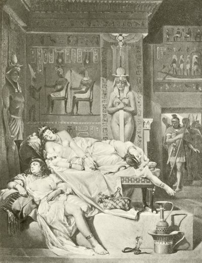 Antonius en Cleopatra. Act-V, Scene II (gravure) door Felix Octavius Carr Darley