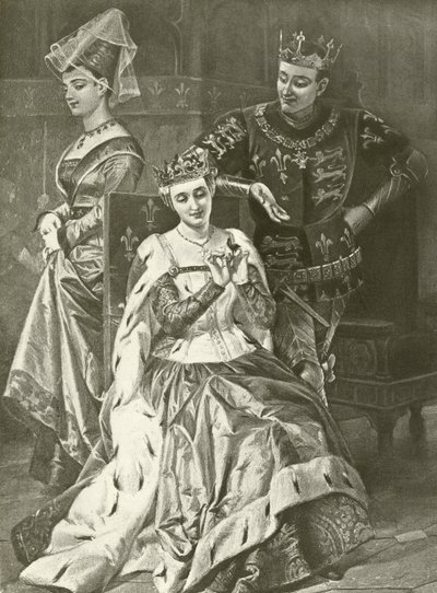 Koning Hendrik V. Act V, Scene II door Felix Octavius Carr Darley