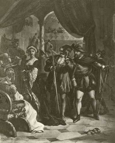 Koning Hendrik VIII. Act I, Scene IV door Felix Octavius Carr Darley