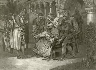 Koning Jan. Act V, Scene VII door Felix Octavius Carr Darley