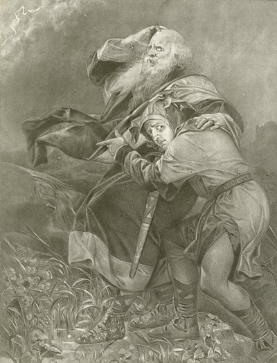 Koning Lear. Act III, Scene II door Felix Octavius Carr Darley