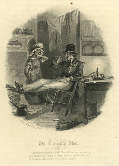Oude Curiositeitenwinkel - De Markiezin en Mr Swiveller door Felix Octavius Carr Darley