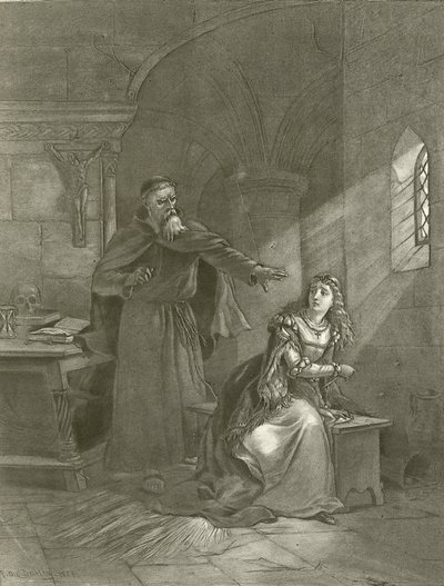 Romeo en Julia. Act V, Scene III door Felix Octavius Carr Darley