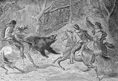 Een grizzly vangen, illustratie uit 